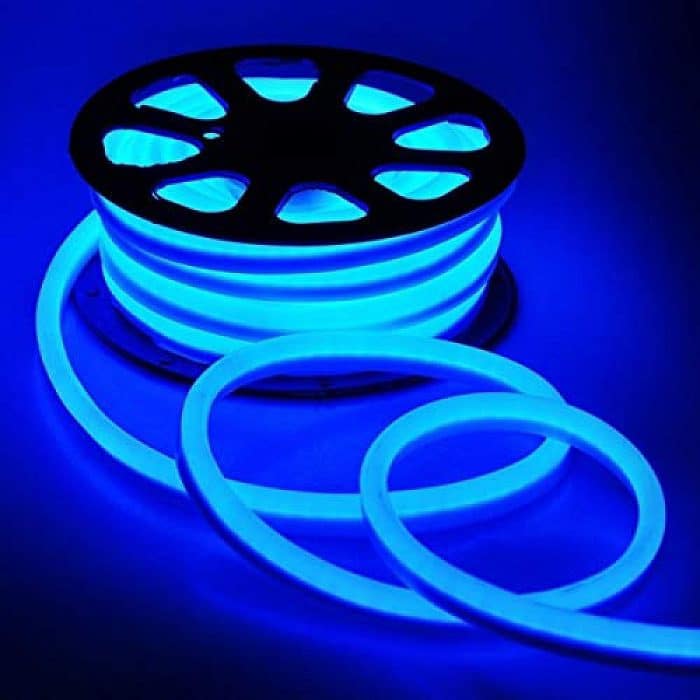Bandă LED Lumina Albastra, Siliconata FCOB 230V 10W/m IP65 – Lumină Continuă, Vânzare la Metru - imagine 6