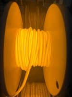 Bandă LED Lumina Aurie, Siliconata FCOB 230V 10W/m IP65 – Lumină Continuă, Vânzare la Metru - Gold - imagine 4