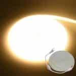 Bandă LED Lumina Aurie, Siliconata FCOB 230V 10W/m IP65 – Lumină Continuă, Vânzare la Metru - Gold - imagine 2