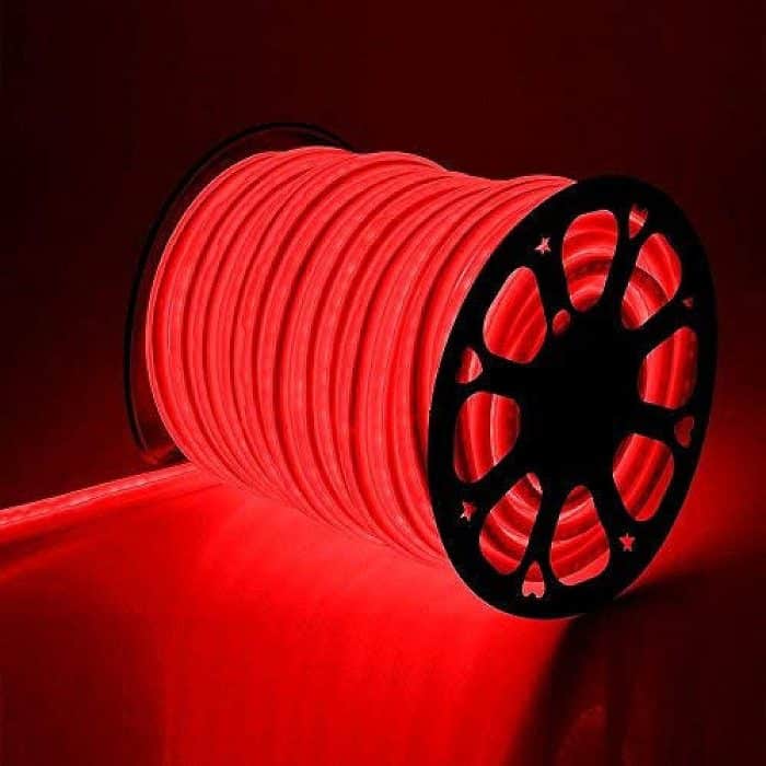 Bandă LED Lumina Rosie, Siliconata FCOB 230V 10W/m IP65 – Lumină Continuă, Vânzare la Metru - imagine 7