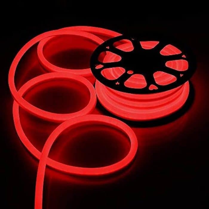 Bandă LED Lumina Rosie, Siliconata FCOB 230V 10W/m IP65 – Lumină Continuă, Vânzare la Metru - imagine 5
