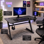 Birou de Gaming, 503, negru, 120x60x73cm