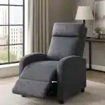 Fotoliu Recliner Premium din Stofă Gri Închis – Confort și Relaxare Modernă - imagine 2