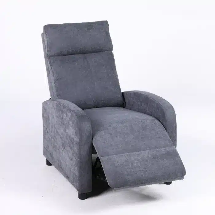 Fotoliu Recliner Premium din Stofă Gri Închis – Confort și Relaxare Modernă - imagine 9