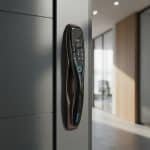 Încuietoare Smart YALLA pentru Ușă cu Amprentă, PIN, Card și Cheie – Finisaj Bronz Antichizat
