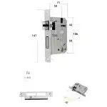 Încuietoare Smart pentru Ușă Cyber Argintie cu Amprentă, PIN, Card, Aplicație Tuya și Cheie - imagine 3