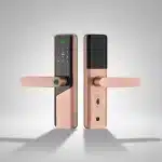 Încuietoare Smart pentru Ușă Cyber Bronz cu Amprentă, PIN, Card, Aplicație Tuya și Cheie - imagine 2