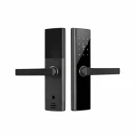 Încuietoare Smart pentru Ușă Cyber Neagră cu Amprentă, PIN, Card, Aplicație Tuya și Cheie - imagine 5