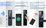 Încuietoare Smart pentru Ușă Cyber Neagră cu Amprentă, PIN, Card, Aplicație Tuya și Cheie - imagine 4