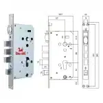 Încuietoare Smart pentru Ușă VELLA Negru-Auriu cu Amprentă, PIN, Card și Cheie - imagine 5