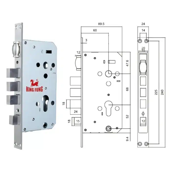 Încuietoare Smart pentru Ușă VELLA Negru-Auriu cu Amprentă, PIN, Card și Cheie - imagine 5