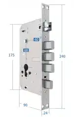 Încuietoare Smart pentru Ușă VELLA Negru-Auriu cu Amprentă, PIN, Card și Cheie - imagine 6