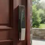 Încuietoare Smart pentru Ușă cu Recunoaștere Facială, Amprentă și Tuya, Negru - Argintiu - imagine 4