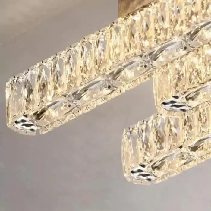 Lustră LED Priscila cu Telecomandă, 80W, Cristal și Crom – Design Modern Elegant - imagine 2