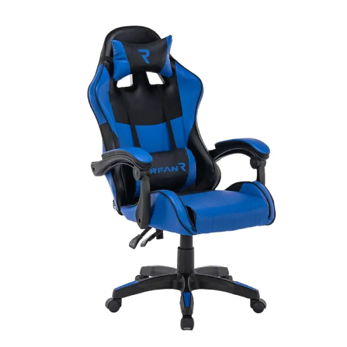 Scaun Gaming Tron Thrones Blue-Black, Recliner, Spătar Reglabil 150°, Negru, Albastru - imagine 2