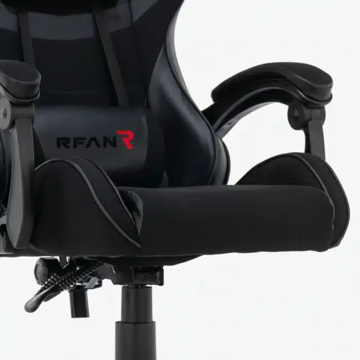 Scaun Gaming Tron Thrones Blue-Black, Recliner, Spătar Reglabil 150°, Negru - imagine 3