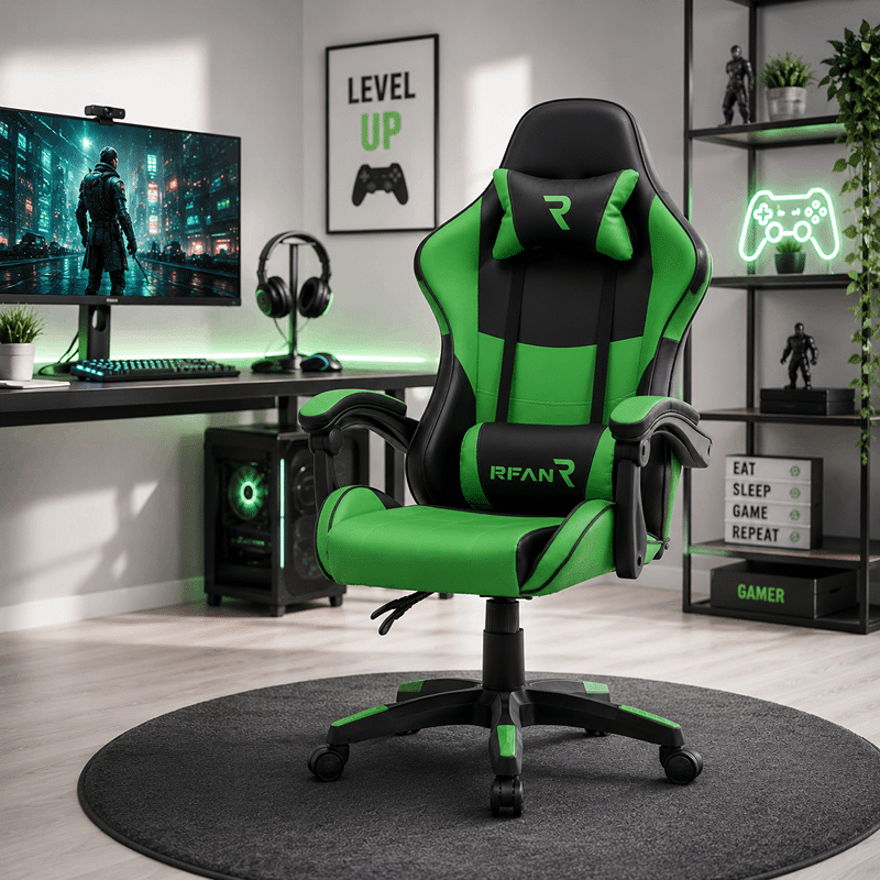 Scaun Gaming Tron Thrones Blue-Black, Recliner, Spătar Reglabil 150°, Negru, Verde Scaun Gaming Tron Thrones Blue-Black, Recliner, Spătar Reglabil 150°, Negru, Verde - imagine 1