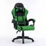 Scaun Gaming Tron Thrones Green-Black, Recliner, Spătar Reglabil 150°, Verde, Negru - imagine 5