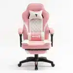 Scaun Gaming WF-6028 Roz, Reglabil, Suport Lombar și Cervical - imagine 9