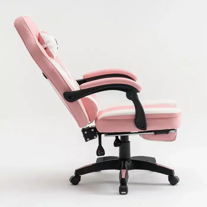 Scaun Gaming WF-6028 Roz, Reglabil, Suport Lombar și Cervical - imagine 7