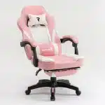 Scaun Gaming WF-6028 Roz, Reglabil, Suport Lombar și Cervical - imagine 5