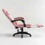 Scaun Gaming WF-6028 Roz, Reglabil, Suport Lombar și Cervical - imagine 4