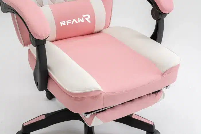 Scaun Gaming WF-6028 Roz, Reglabil, Suport Lombar și Cervical - imagine 3