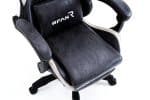 Scaun Gaming WF-606 Negru, Reglabil, Suport Lombar și Cervical - imagine 5