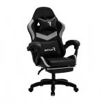 Scaun Gaming WF-606 Negru, Reglabil, Suport Lombar și Cervical - imagine 2