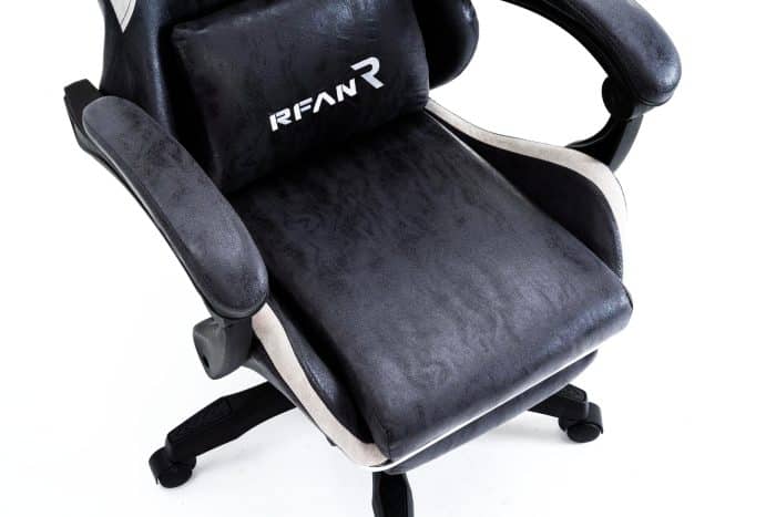 Scaun Gaming WF-606 Negru, Reglabil, Suport Lombar și Cervical - imagine 5