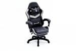 Scaun Gaming WF-606 Negru, Reglabil, Suport Lombar și Cervical - imagine 11