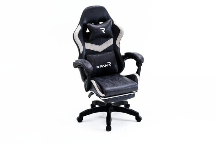 Scaun Gaming WF-606 Negru, Reglabil, Suport Lombar și Cervical - imagine 11
