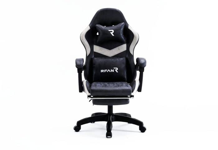 Scaun Gaming WF-606 Negru, Reglabil, Suport Lombar și Cervical - imagine 6
