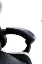 Scaun Gaming WF-606 Negru, Reglabil, Suport Lombar și Cervical - imagine 7