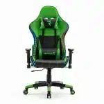 Scaun de Gaming PREMIUM Immersion Chairs Green BOC-778 – Ergonomic și Recliner, Verde, Negru, Lumini RGB si Boxa Muzixa, Conectare Bluethooth - imagine 3