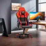 Scaun de Gaming PREMIUM Immersion Chairs Red BOC-778 – Ergonomic și Recliner, Rosu, Negru, Lumini RGB si Boxa Muzixa, Conectare Bluethooth - imagine 7