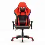 Scaun de Gaming PREMIUM Immersion Chairs Red BOC-778 – Ergonomic și Recliner, Rosu, Negru, Lumini RGB si Boxa Muzixa, Conectare Bluethooth - imagine 5