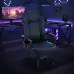 Scaun de Gaming Reglabil Professional NexaGlide WF-6040 Black & Blue – Ergonomic și Modern, Negru, Albastru - imagine 4