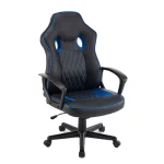Scaun de Gaming Reglabil Professional NexaGlide WF-6040 Black & Blue – Ergonomic și Modern, Negru, Albastru - imagine 2
