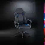 Scaun de Gaming Reglabil Professional NexaGlide WF-6040 Black & Blue – Ergonomic și Modern, Negru, Albastru - imagine 5
