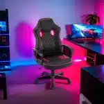 Scaun de Gaming Reglabil Professional NexaGlide WF-6040 Red – Ergonomic și Recliner, Rosu, Negru - imagine 3