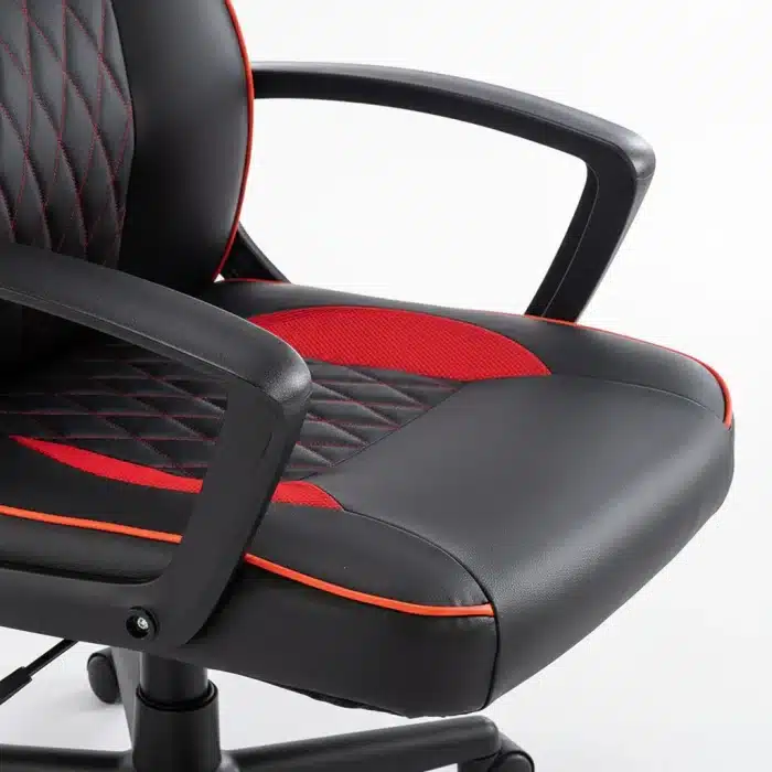 Scaun de Gaming Reglabil Professional NexaGlide WF-6040 Red – Ergonomic și Recliner, Rosu, Negru - imagine 11