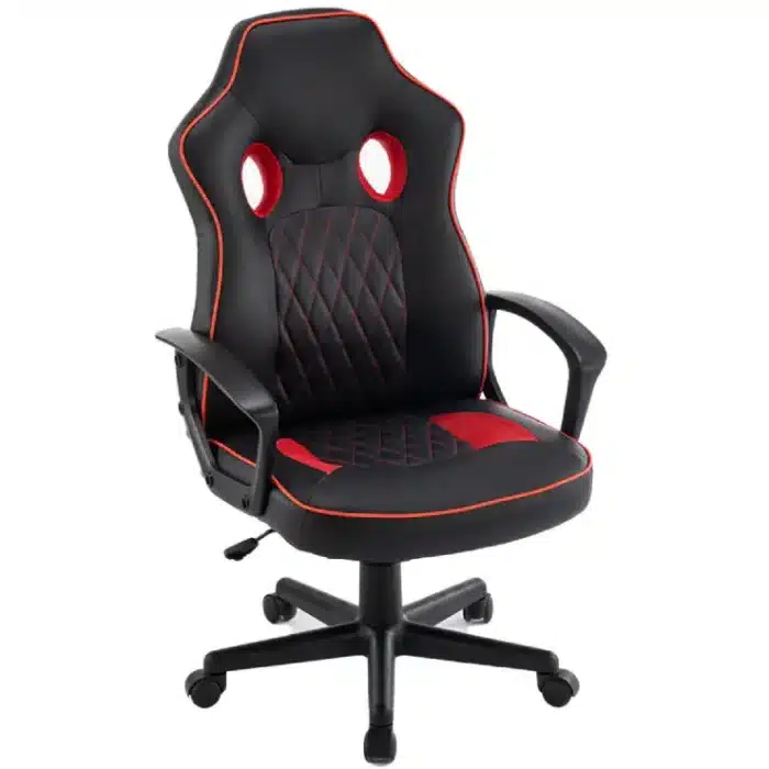 Scaun de Gaming Reglabil Professional NexaGlide WF-6040 Red – Ergonomic și Recliner, Rosu, Negru - imagine 5