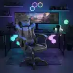 Scaun de Gaming Reglabil Professional Tron Thrones BOC-734 Blue, Albastru - imagine 5