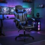 Scaun de Gaming Reglabil Professional Tron Thrones BOC-734 Blue, Albastru