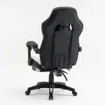 Scaun de Gaming Reglabil Professional WF-6028 Black & White cu Suport Picioare, Alb, Negru - imagine 8