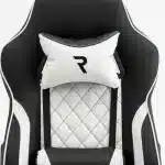 Scaun de Gaming Reglabil Professional WF-6028 Black & White cu Suport Picioare, Alb, Negru - imagine 15