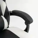 Scaun de Gaming Reglabil Professional WF-6028 Black & White cu Suport Picioare, Alb, Negru - imagine 12