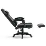 Scaun de Gaming Reglabil Professional WF-6028 Black cu Suport Picioare și Recliner, Negru - imagine 4