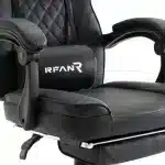 Scaun de Gaming Reglabil Professional WF-6028 Black cu Suport Picioare și Recliner, Negru - imagine 10